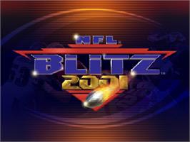 Title screen of NFL Blitz 2001 on the Nintendo N64.