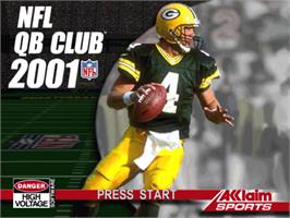 Title screen of NFL Quarterback Club 2001 on the Nintendo N64.