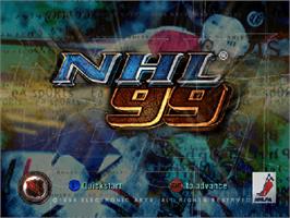 Title screen of NHL 99 on the Nintendo N64.