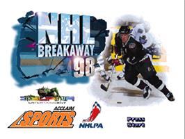 Title screen of NHL Breakaway 98 on the Nintendo N64.