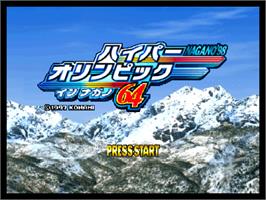 Title screen of Nagano Winter Olympics '98 on the Nintendo N64.