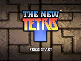 Title screen of New Tetris on the Nintendo N64.