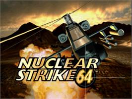 Title screen of Nuclear Strike 64 on the Nintendo N64.
