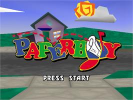 Title screen of Paperboy on the Nintendo N64.