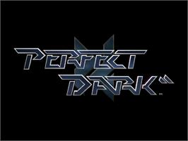 Title screen of Perfect Dark on the Nintendo N64.