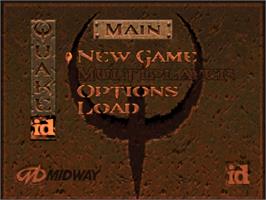 Title screen of Quake on the Nintendo N64.