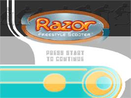 Title screen of Razor Freestyle Scooter on the Nintendo N64.