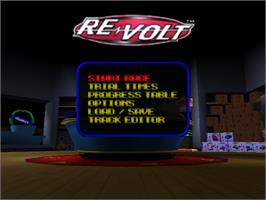 Title screen of Re-Volt on the Nintendo N64.