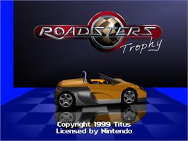 Title screen of Roadsters: Trophy on the Nintendo N64.