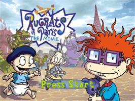 Title screen of Rugrats in Paris: The Movie on the Nintendo N64.