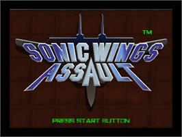 Title screen of Sonic Wings Assault on the Nintendo N64.