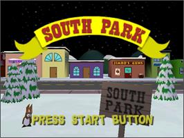 Title screen of South Park on the Nintendo N64.