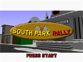 Title screen of South Park Rally on the Nintendo N64.