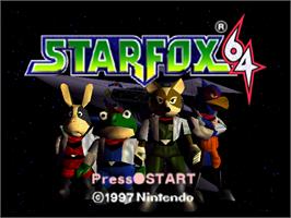Title screen of Star Fox 64 on the Nintendo N64.