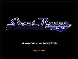 Title screen of Stunt Racer 64 on the Nintendo N64.