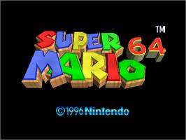 Title screen of Super Mario 64: Shindou Edition on the Nintendo N64.