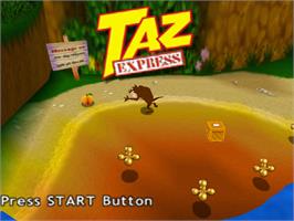 Title screen of Taz Express on the Nintendo N64.