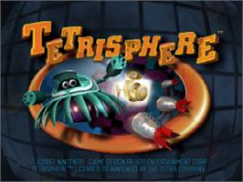 Title screen of Tetrisphere on the Nintendo N64.