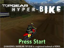 Title screen of Top Gear Hyperbike on the Nintendo N64.