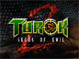 Title screen of Turok 2: Seeds of Evil on the Nintendo N64.