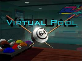 Title screen of Virtual Pool 64 on the Nintendo N64.
