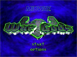Title screen of War Gods on the Nintendo N64.