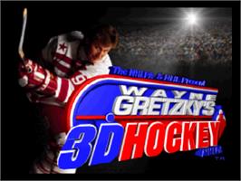 Title screen of Wayne Gretzky's 3D Hockey on the Nintendo N64.