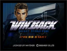 Title screen of WinBack: Covert Operations on the Nintendo N64.