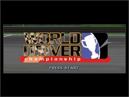 Title screen of World Driver Championship on the Nintendo N64.