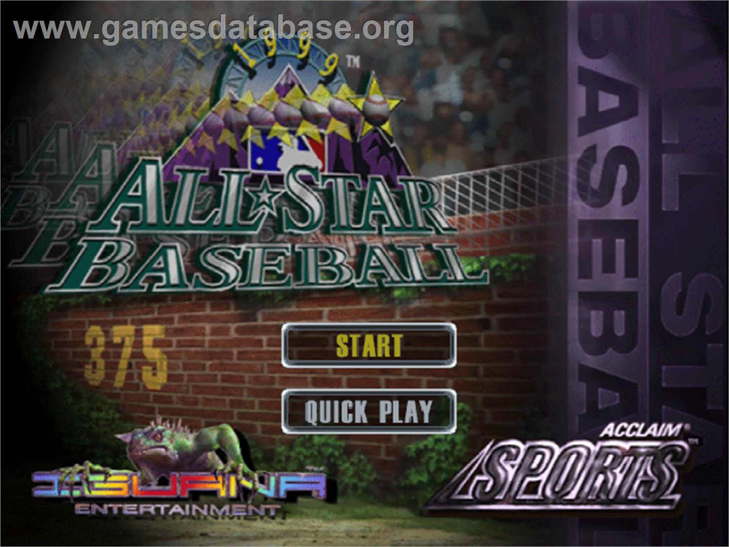 All-Star Baseball '99 - Nintendo N64 - Artwork - Title Screen