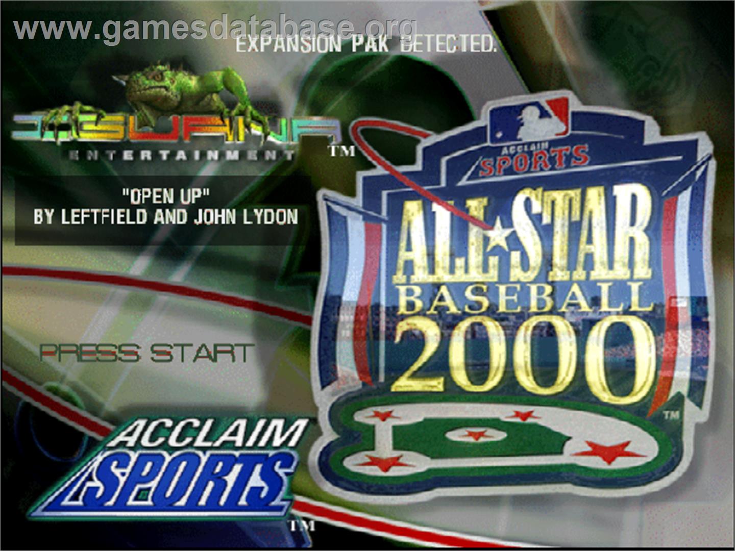 All-Star Baseball 2000 - Nintendo N64 - Artwork - Title Screen