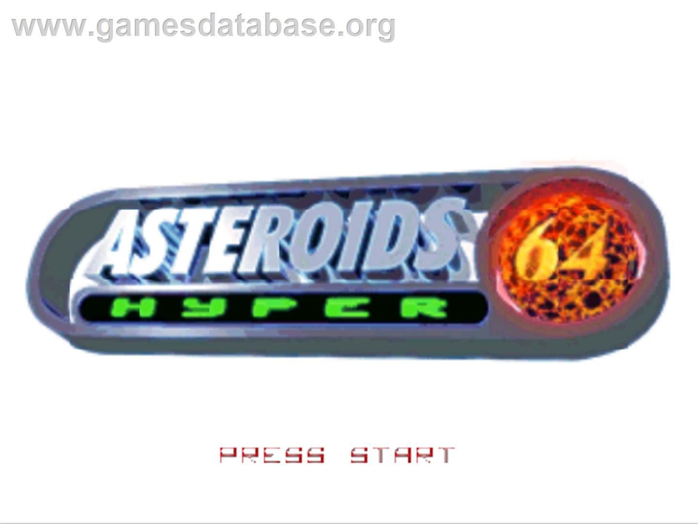 Asteroids Hyper 64 - Nintendo N64 - Artwork - Title Screen