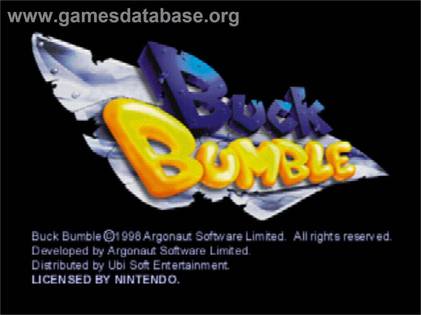 Buck Bumble - Nintendo N64 - Artwork - Title Screen