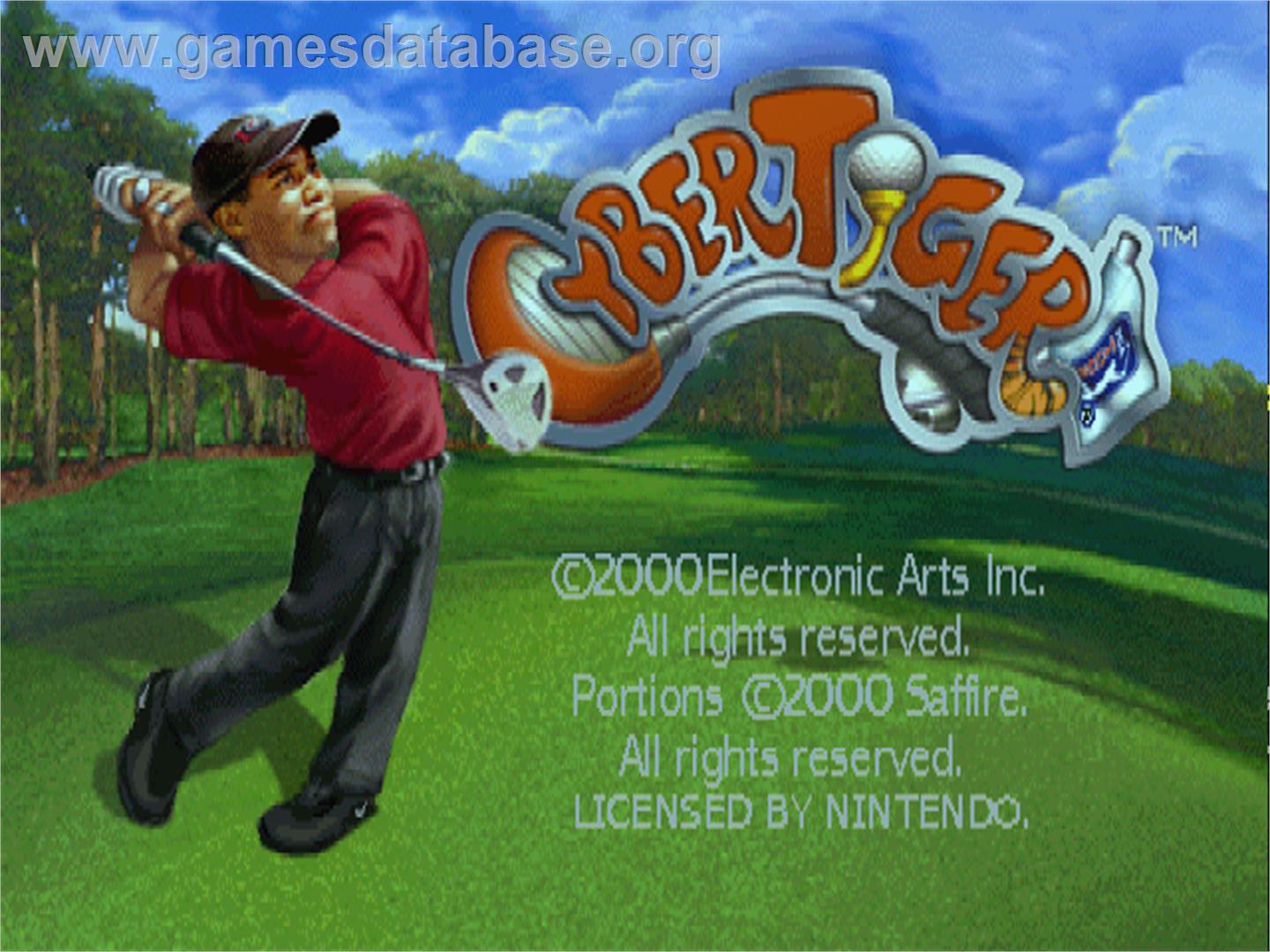 Cyber Tiger - Nintendo N64 - Artwork - Title Screen