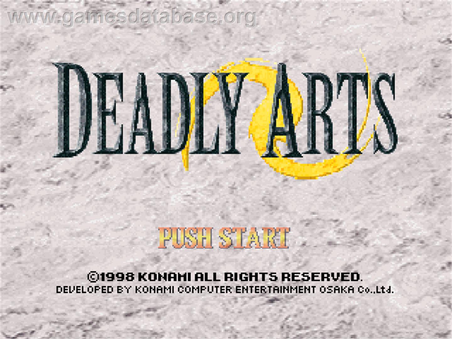 Deadly Arts - Nintendo N64 - Artwork - Title Screen