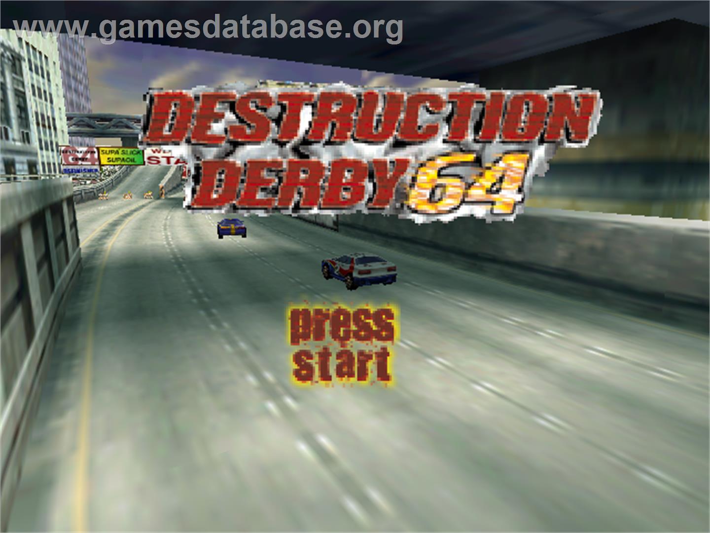 Destruction Derby 64 - Nintendo N64 - Artwork - Title Screen