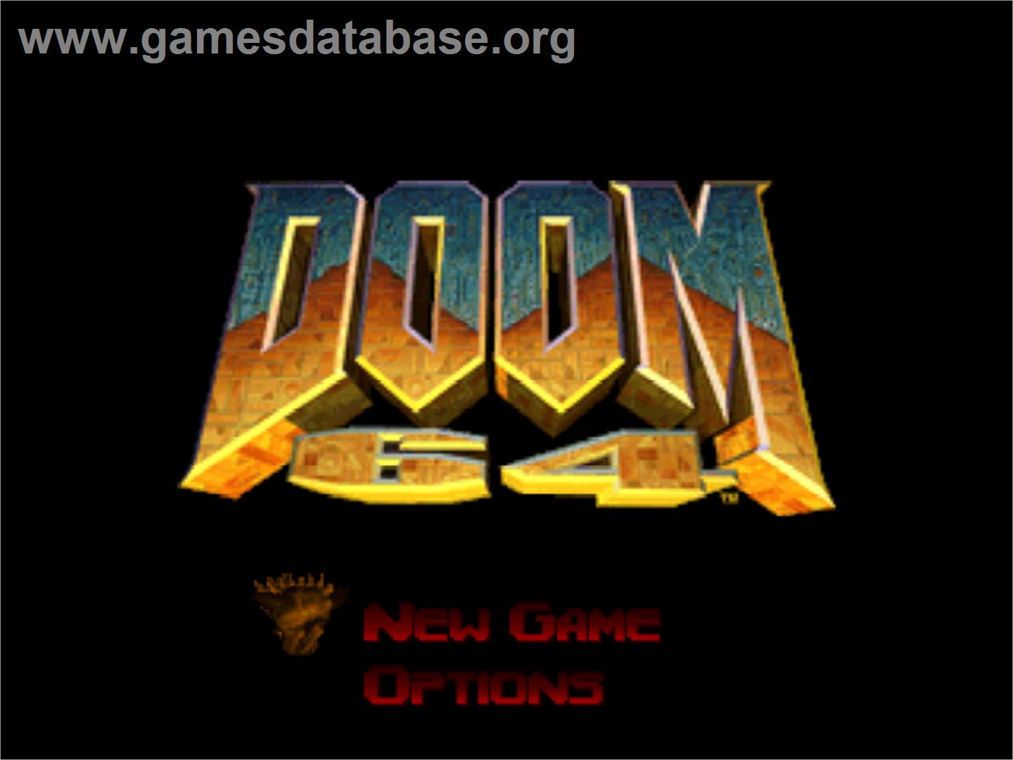 Doom 64 - Nintendo N64 - Artwork - Title Screen