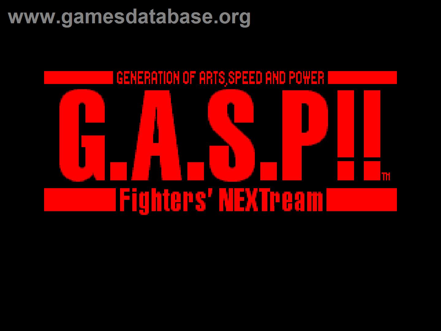 G.A.S.P!! Fighter's NEXTream - Nintendo N64 - Artwork - Title Screen