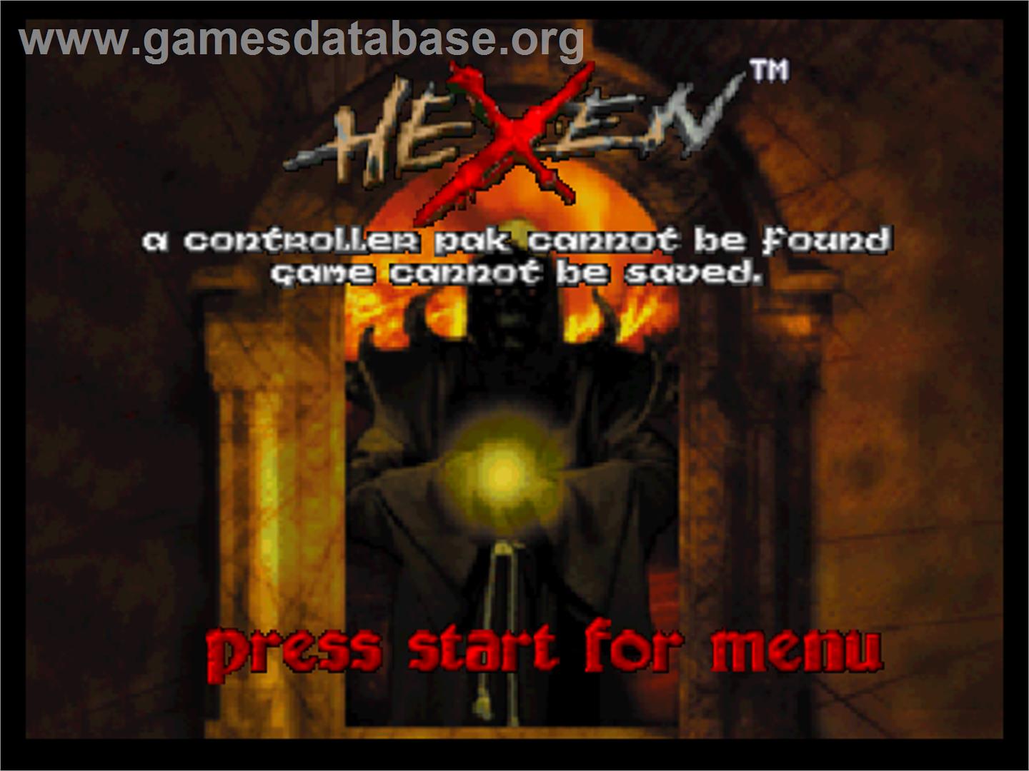 Hexen - Nintendo N64 - Artwork - Title Screen