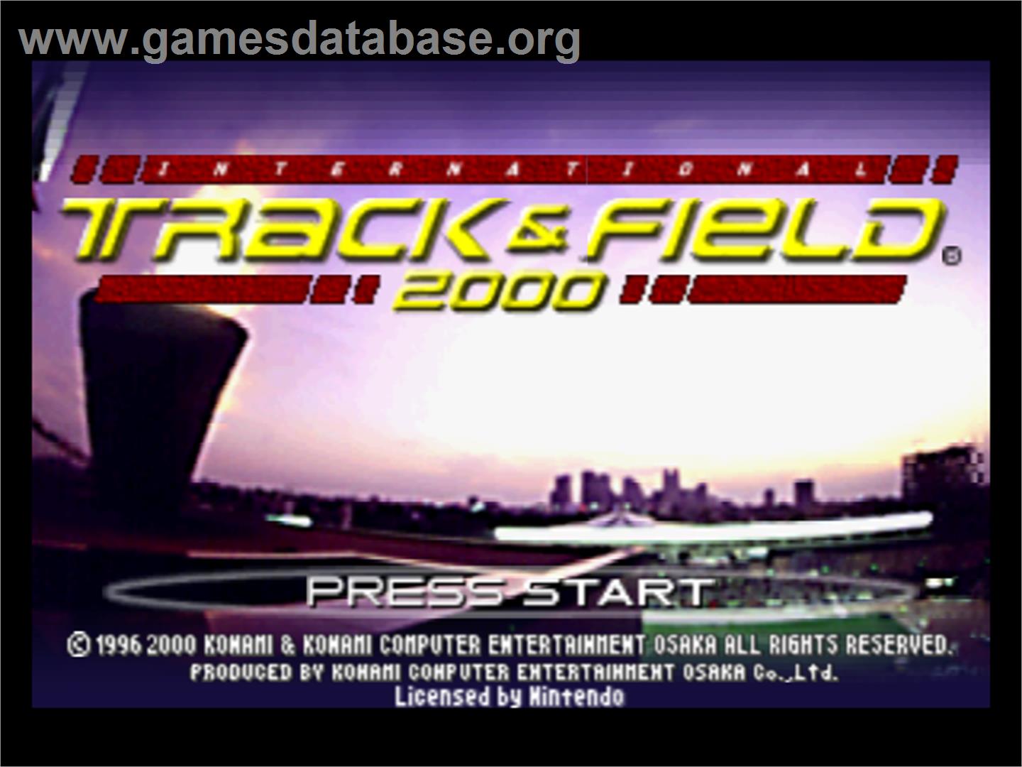 International Track & Field 2000 - Nintendo N64 - Artwork - Title Screen