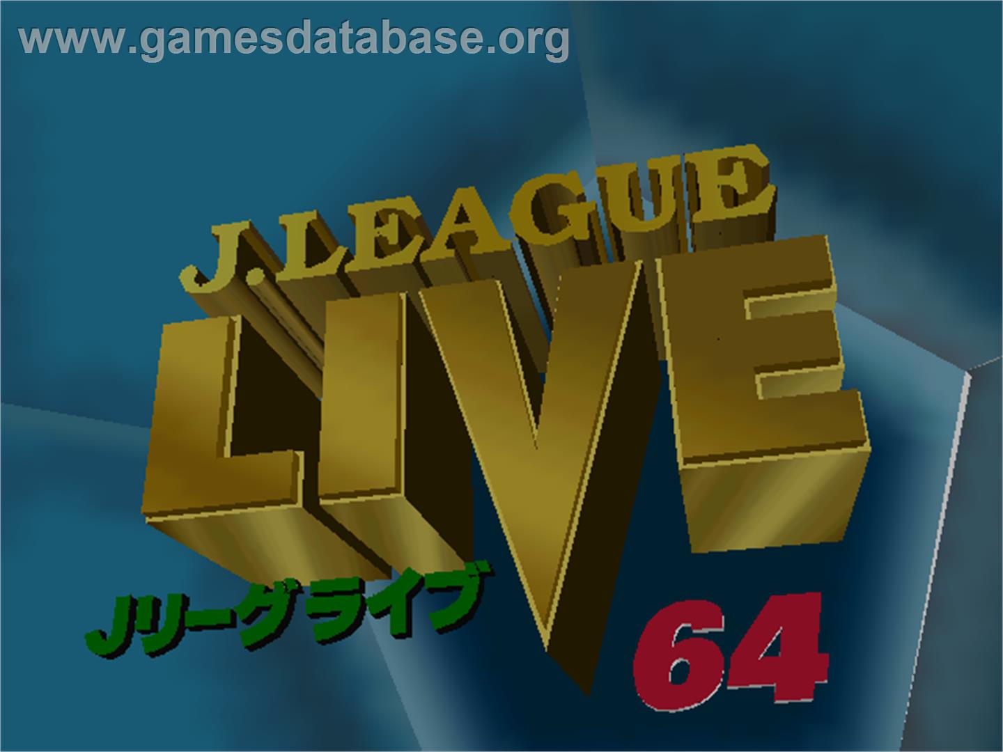 J-League Live 64 - Nintendo N64 - Artwork - Title Screen