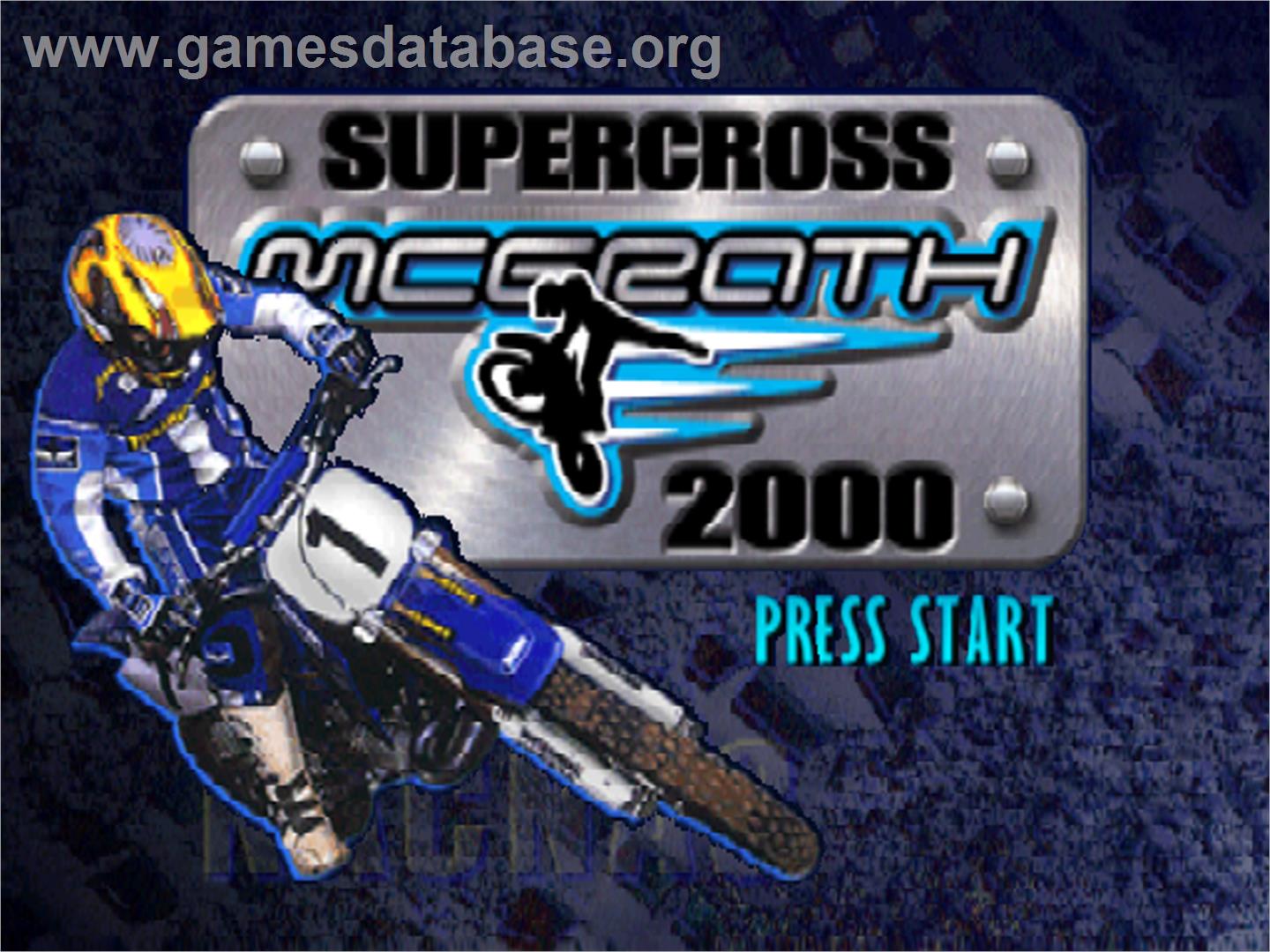Jeremy McGrath Supercross 2000 - Nintendo N64 - Artwork - Title Screen