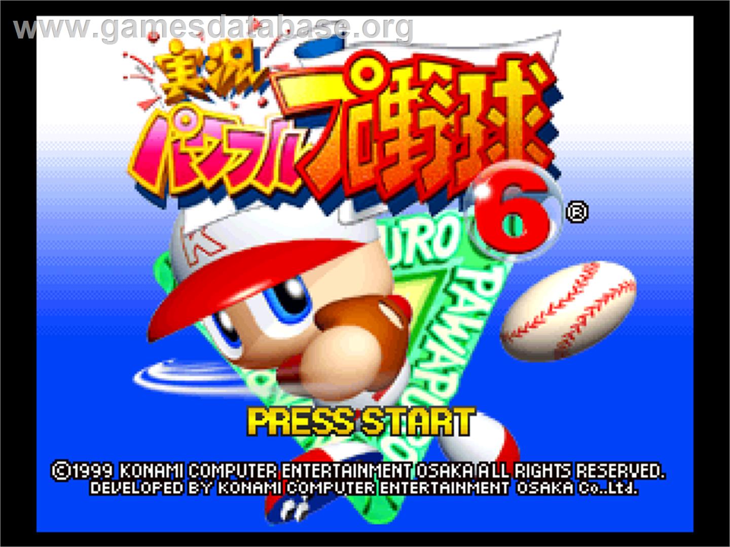 Jikkyou Powerful Pro Yakyuu 6 - Nintendo N64 - Artwork - Title Screen