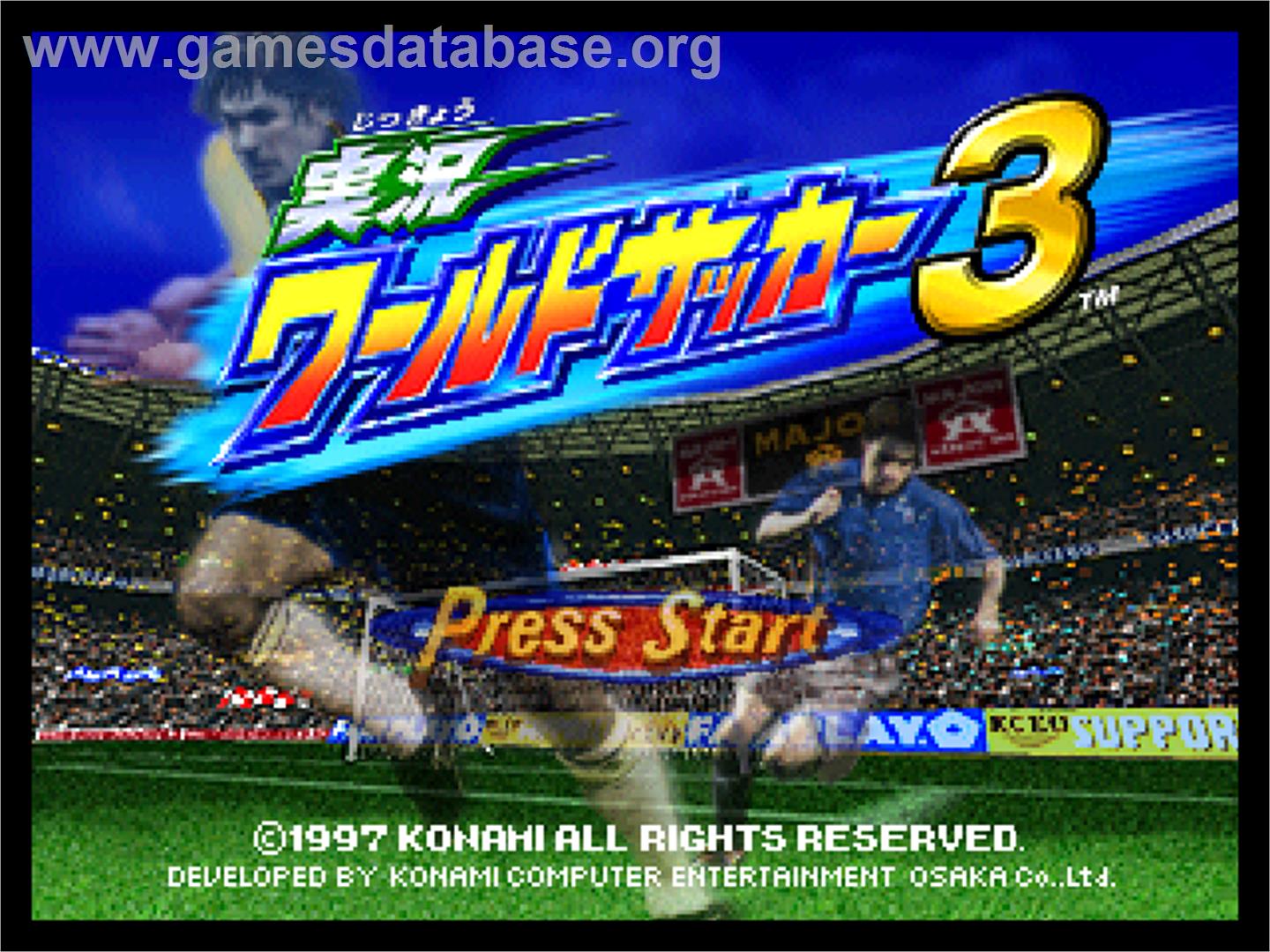 Jikkyou World Soccer 3 - Nintendo N64 - Artwork - Title Screen