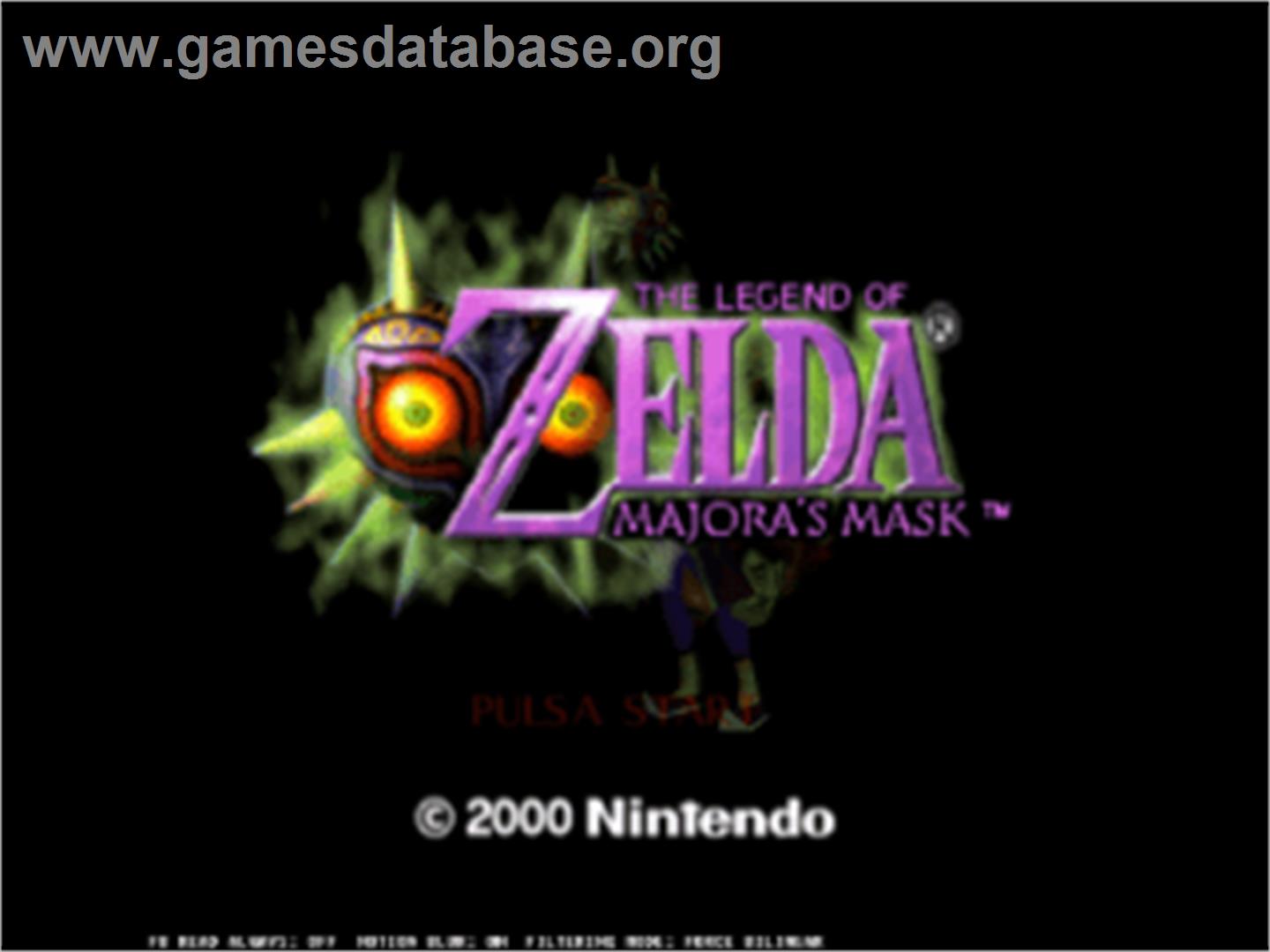 Legend of Zelda: Majora's Mask - Nintendo N64 - Artwork - Title Screen