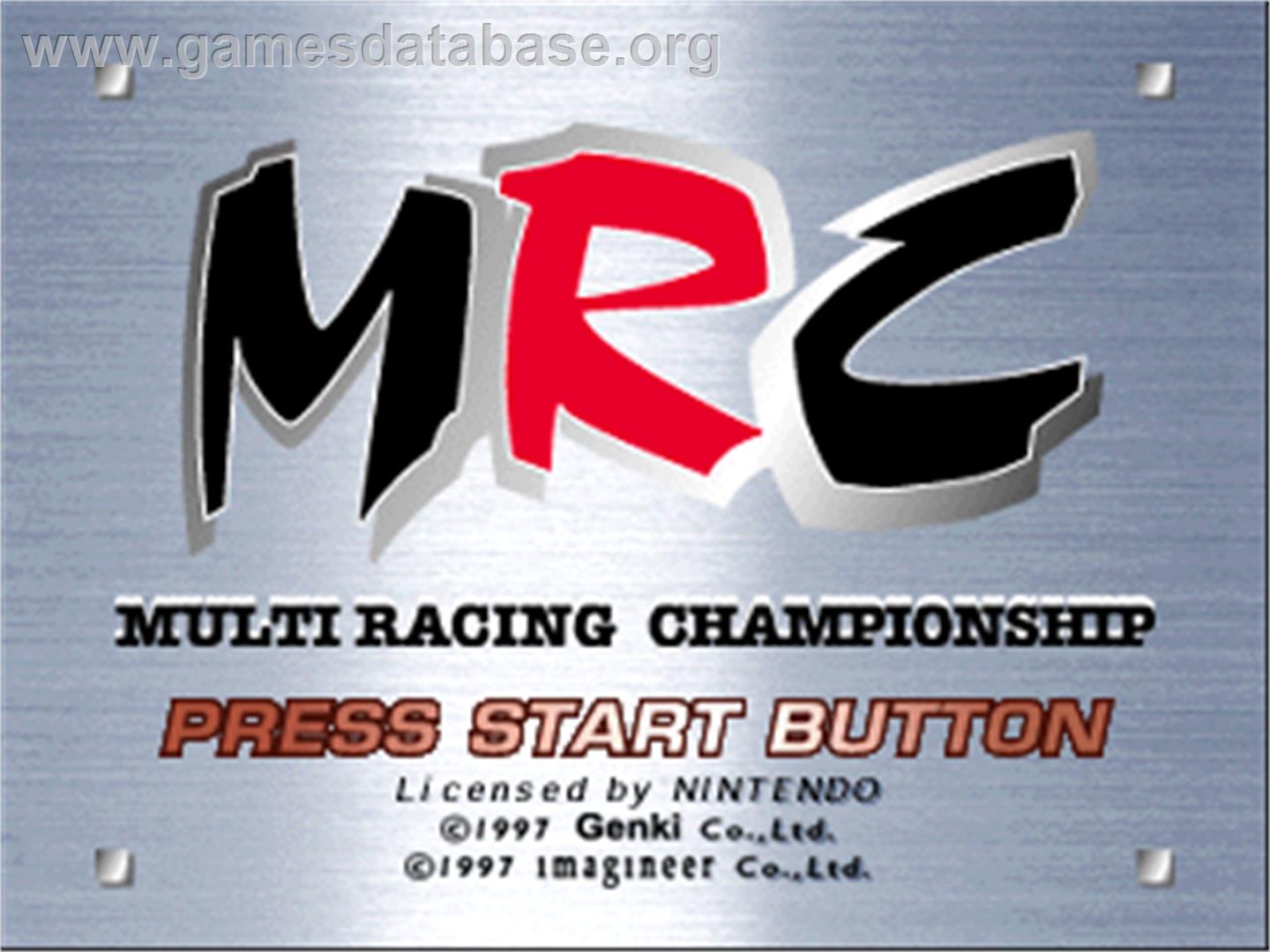 MRC: Multi Racing Championship - Nintendo N64 - Artwork - Title Screen
