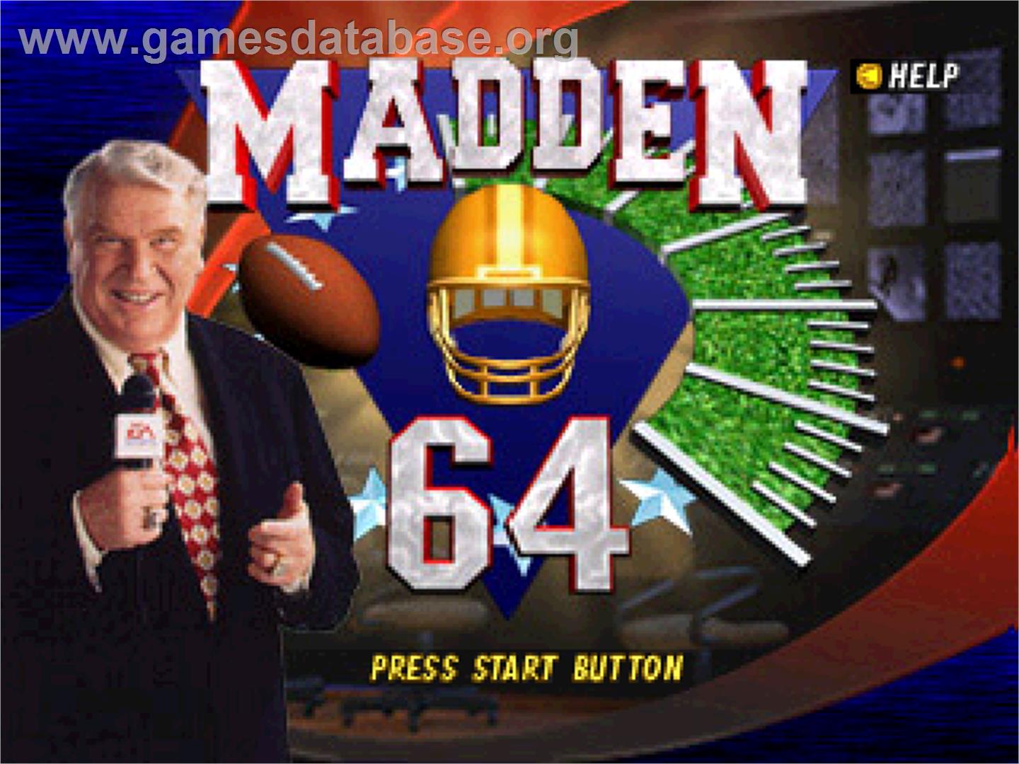Madden Football 64 - Nintendo N64 - Artwork - Title Screen