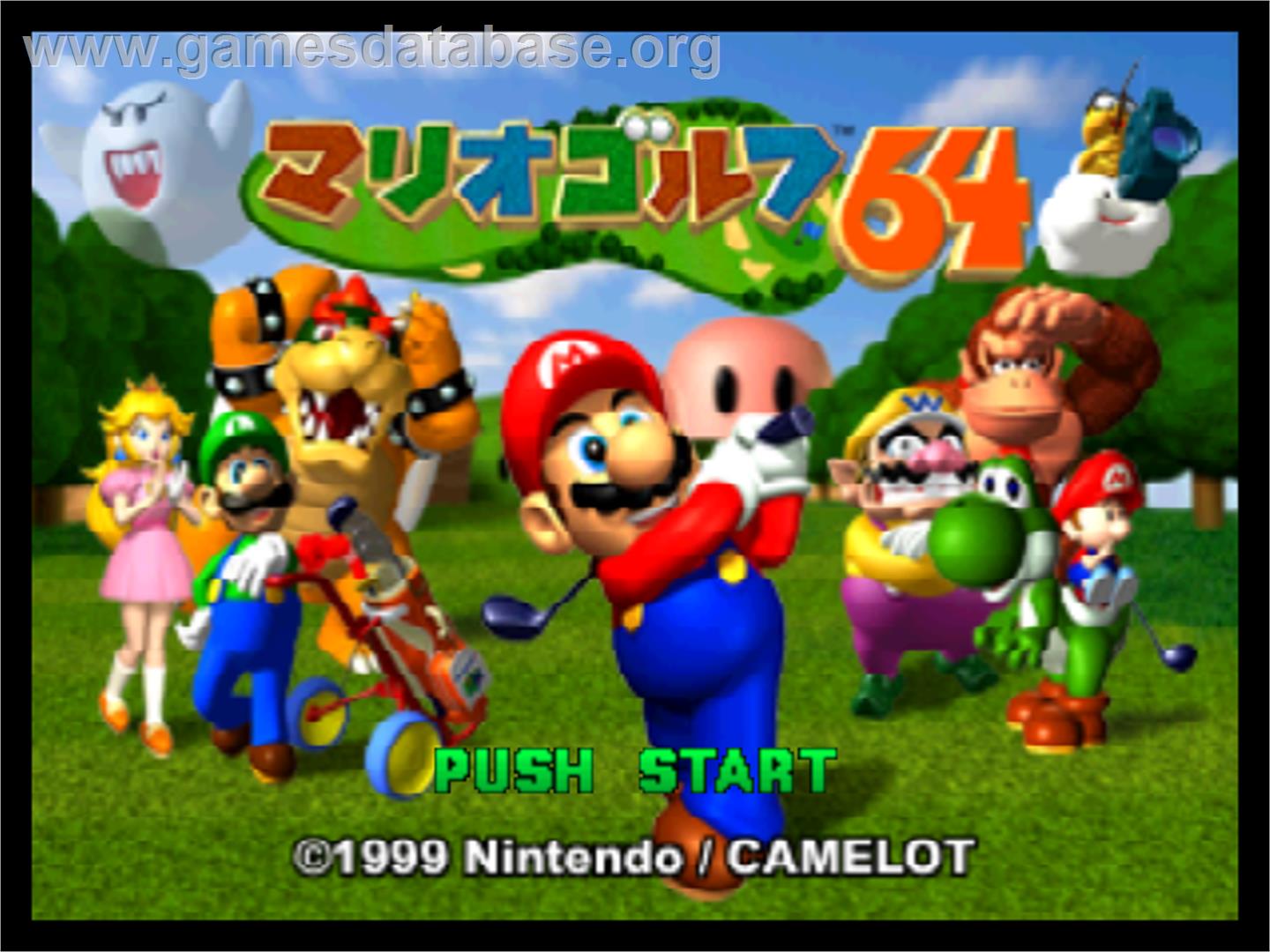 Mario Golf 64 - Nintendo N64 - Artwork - Title Screen