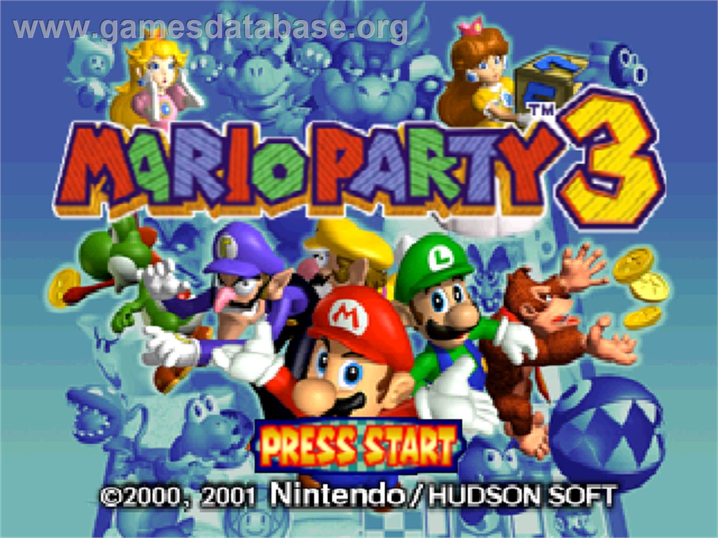 Mario Party 3 - Nintendo N64 - Artwork - Title Screen