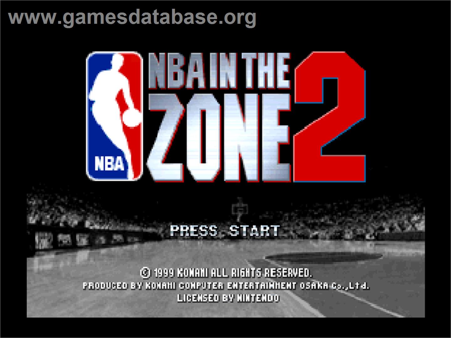 NBA: In the Zone 2 - Nintendo N64 - Artwork - Title Screen